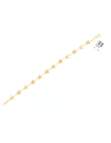 Bracciale  donna stelle liscie e ruvide oro giallo 18 kt 7,20 gr B0950