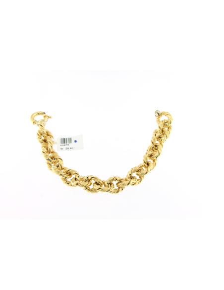 Bracciale Donna Oro Giallo 18K anelli grandi peso 29,80 gr V4976