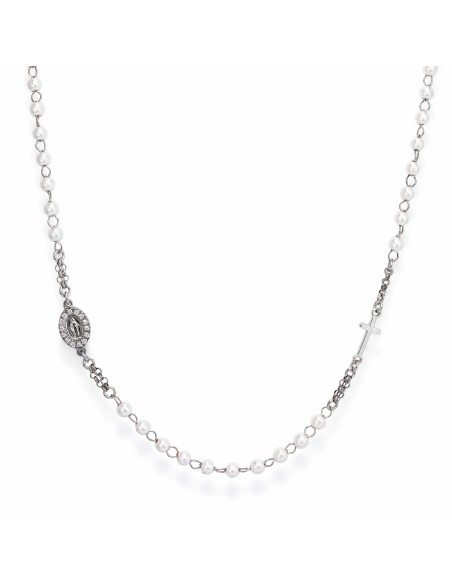 Collana Donna AMEN CROBBZ-M3 argento 925 con perle