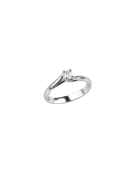 ANELLO NARDELLI CL009 MIS 15 BIANCO DONNA SOLITARIO G.3,00 Bct.0,22 cl G IF