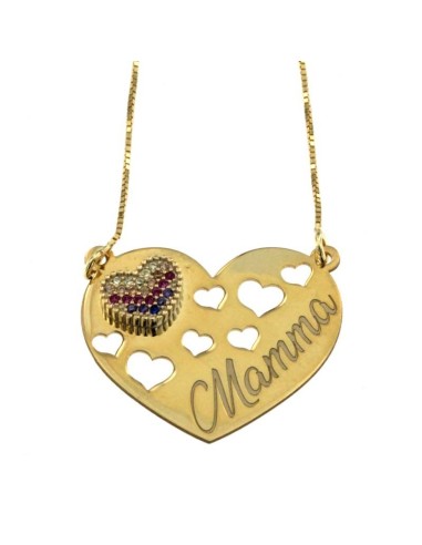 Cuore di Mamma Onais, f19.005581 Catenina con pendente cuore Argento 925 color ORO