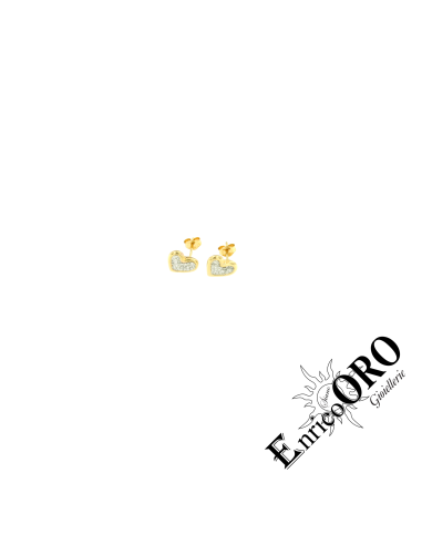 ORECCHINI DONNA X19.0156 ORO 750┬░ GIALLO ORECCHINI CON CUORE Enrico Oro MEDI