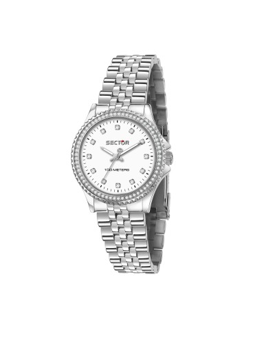 OROLOGIO SECTOR R3253161538 ACCIAIO BIANCO DONNA 230 32 MM 3H WHITE DIAL BR SS