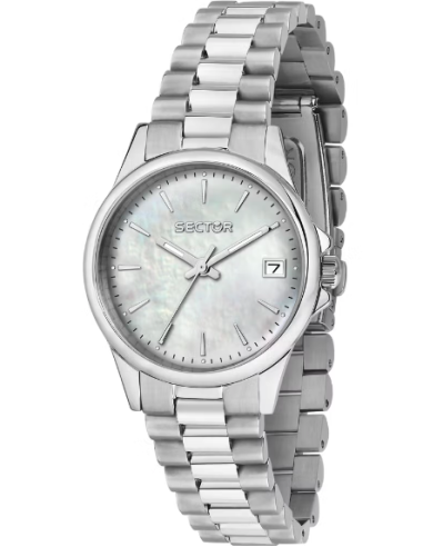 OROLOGIO SECTOR R3253161541 ACCIAIO BIANCO DONNA 230 32MM 3H WHITE MOP DIAL BR SS